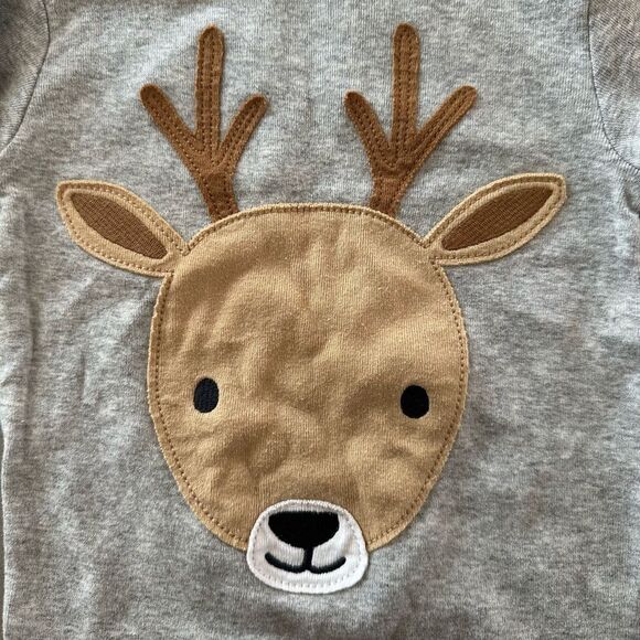 Carters Holiday Christmas Reindeer pajamas 2 piece matching set 18 months - Picture 3 of 8